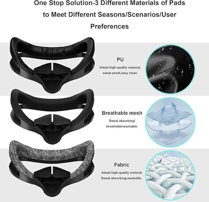 The padding options for the Globular Cluster F3 V3 facial interface.